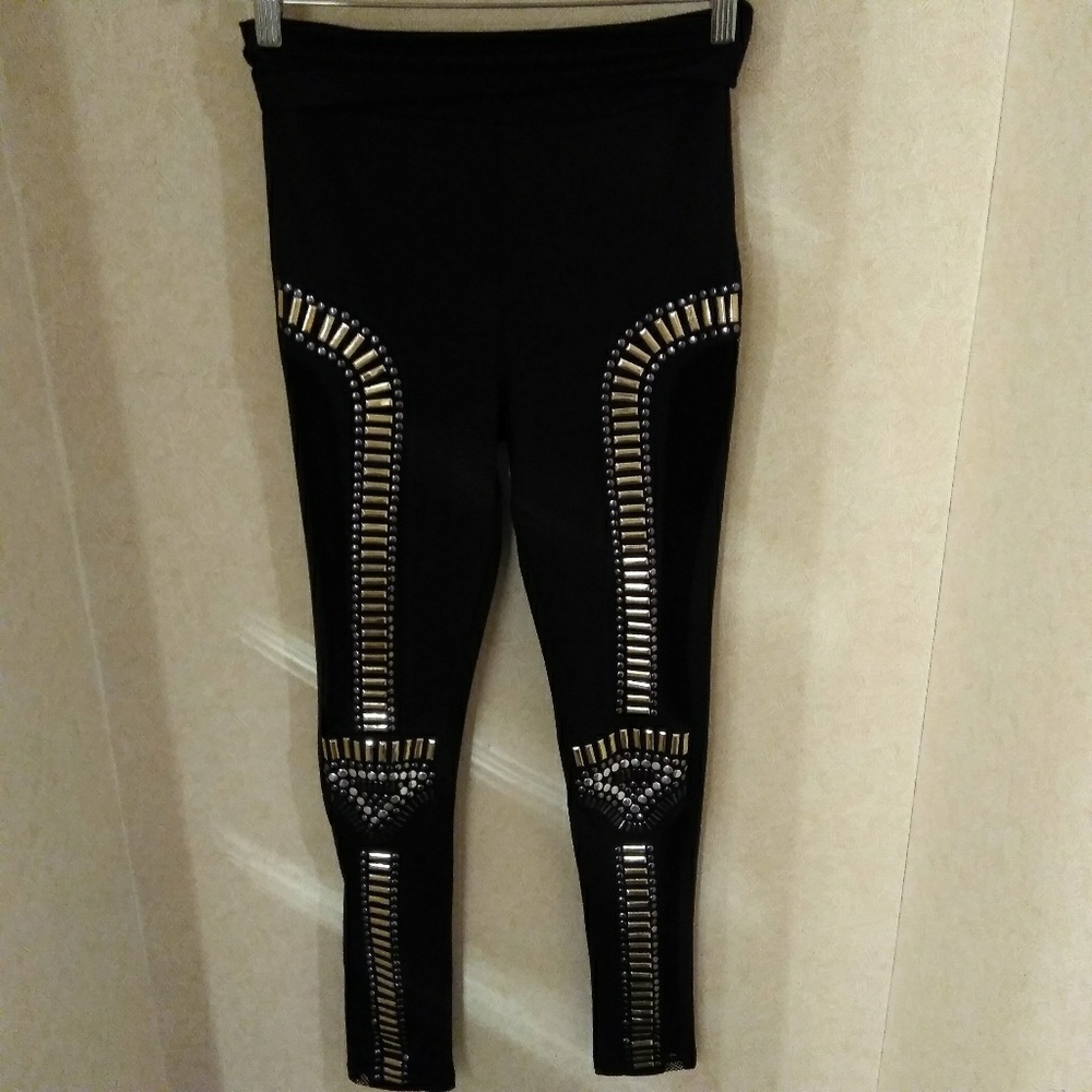 Black Studded Pants